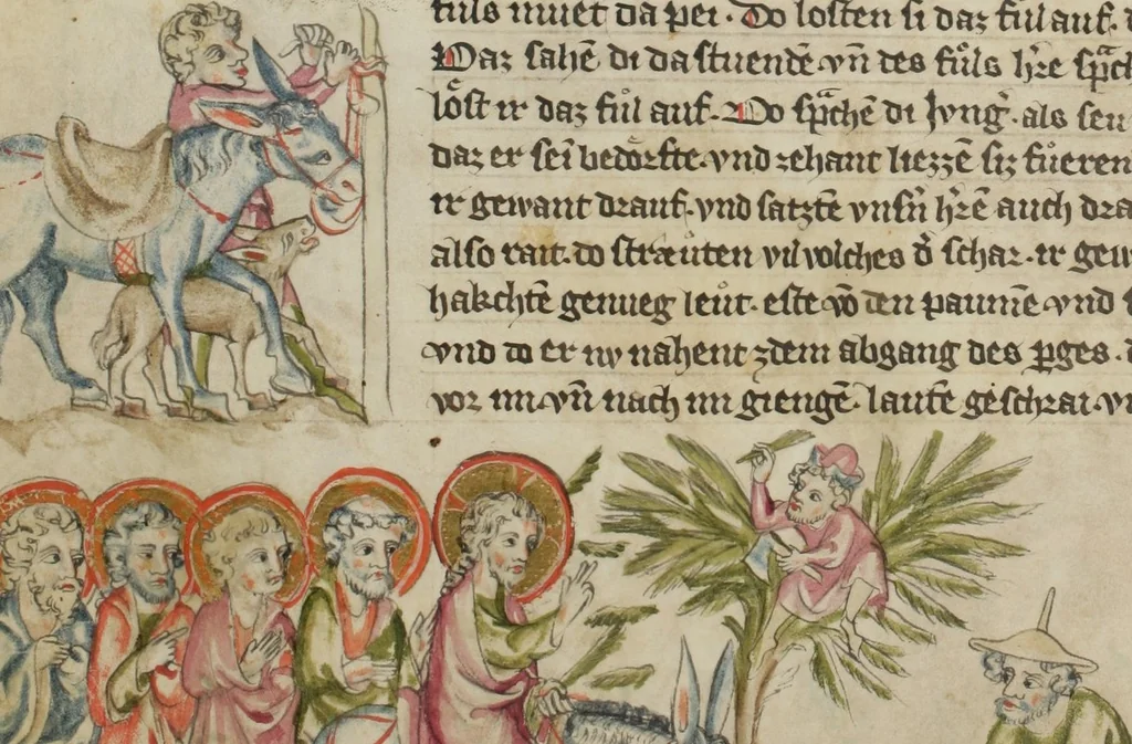 An illustration from Klosterneuburger Evangelienwerk, 1340, leaf 440