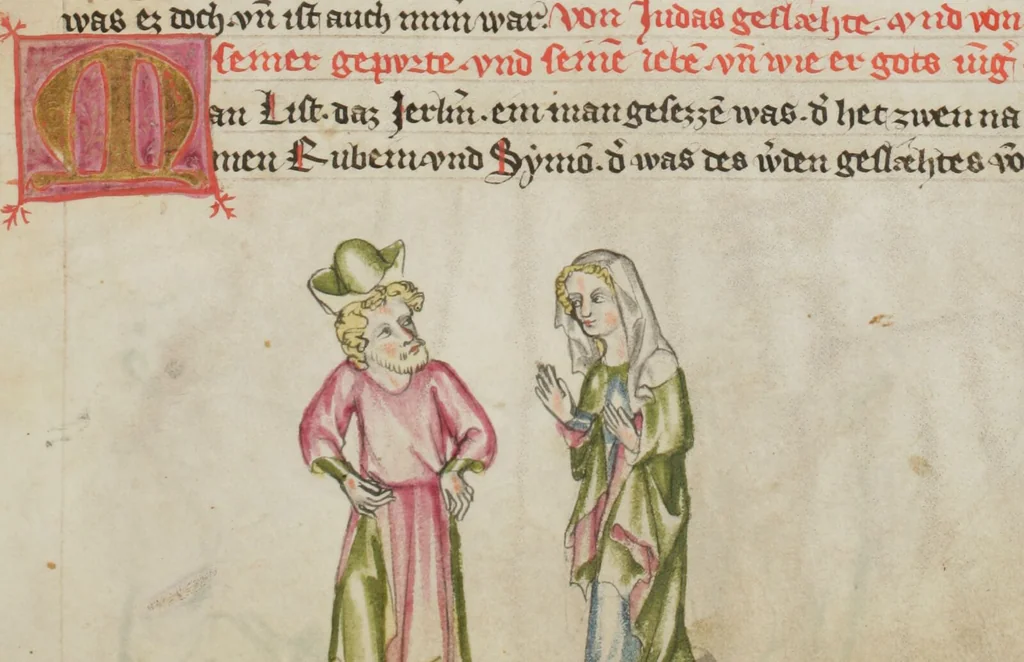 An illustration from Klosterneuburger Evangelienwerk, 1340, leaf 451