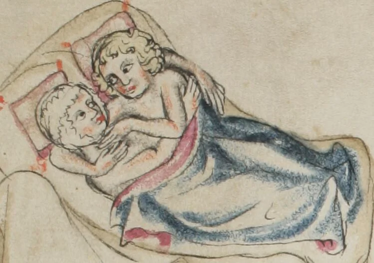 An illustration from Klosterneuburger Evangelienwerk, 1340, leaf 452
