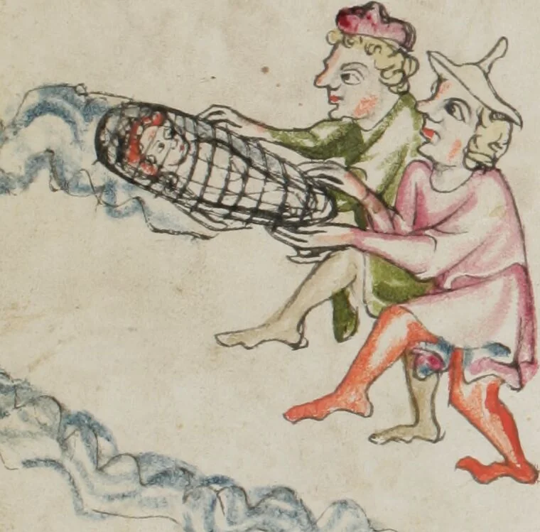 An illustration from Klosterneuburger Evangelienwerk, 1340, leaf 452
