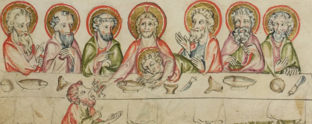 An illustration from Klosterneuburger Evangelienwerk, 1340, leaf 458