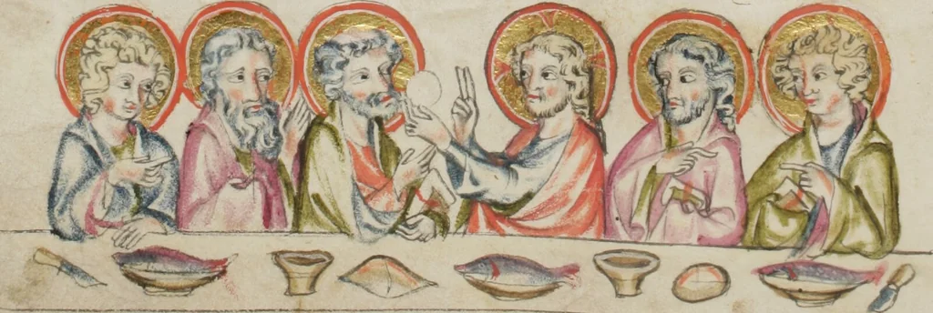 An illustration from Klosterneuburger Evangelienwerk, 1340, leaf 462
