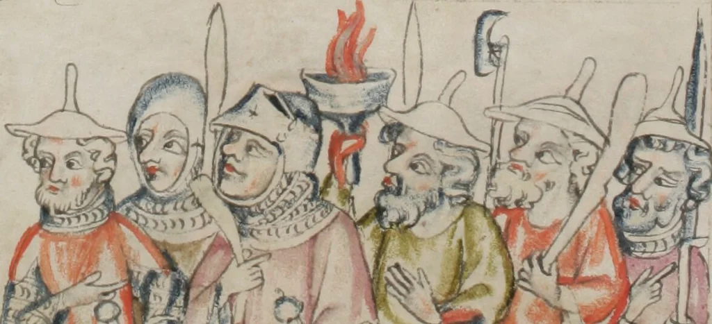 An illustration from Klosterneuburger Evangelienwerk, 1340, leaf 474