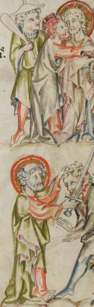 An illustration from Klosterneuburger Evangelienwerk, 1340, leaf 475