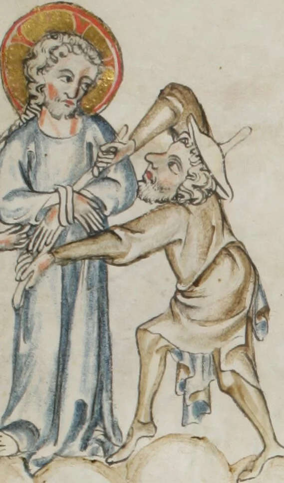 An illustration from Klosterneuburger Evangelienwerk, 1340, leaf 476