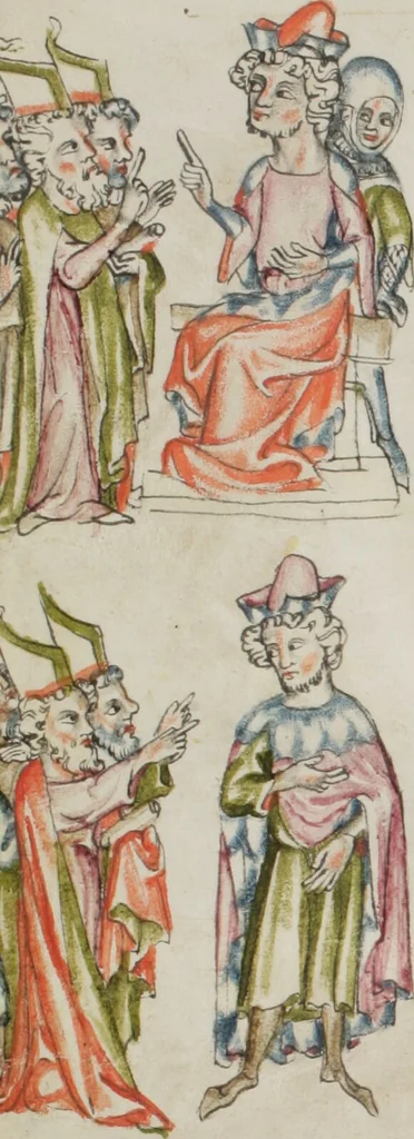 An illustration from Klosterneuburger Evangelienwerk, 1340, leaf 480