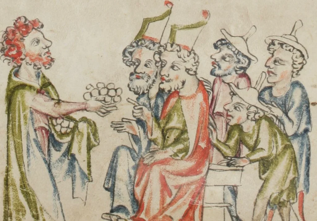 An illustration from Klosterneuburger Evangelienwerk, 1340, leaf 480