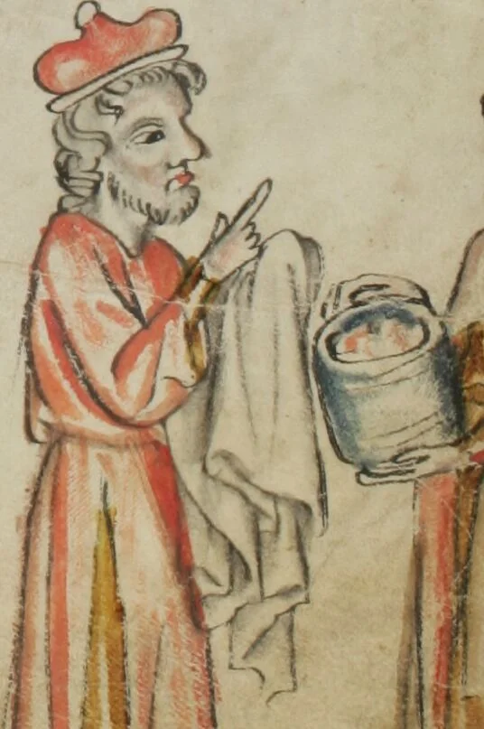An illustration from Klosterneuburger Evangelienwerk, 1340, leaf 485