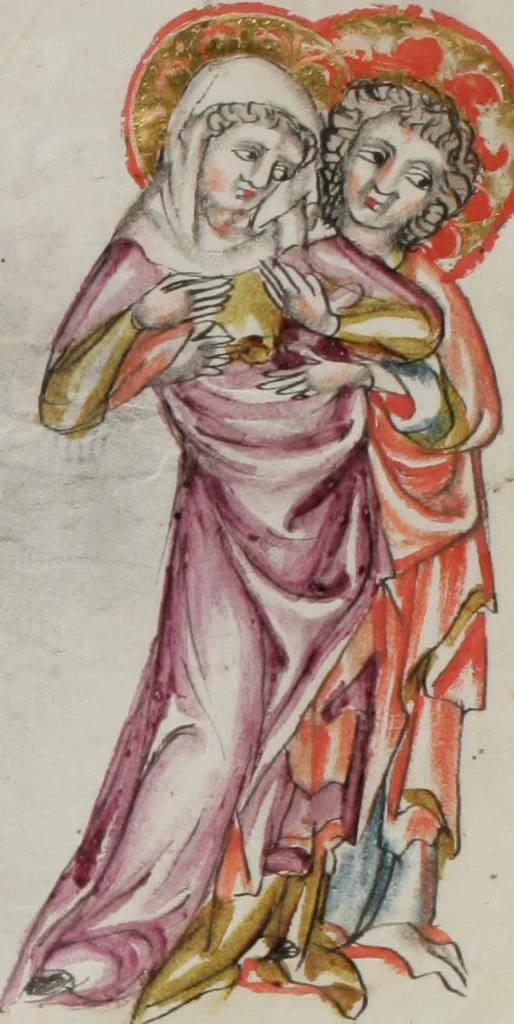 An illustration from Klosterneuburger Evangelienwerk, 1340, leaf 495