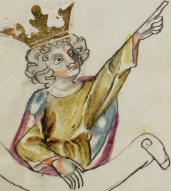 An illustration from Klosterneuburger Evangelienwerk, 1340, leaf 496