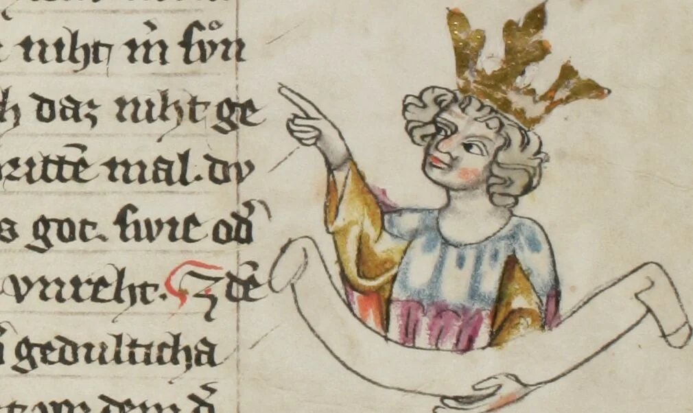 An illustration from Klosterneuburger Evangelienwerk, 1340, leaf 497