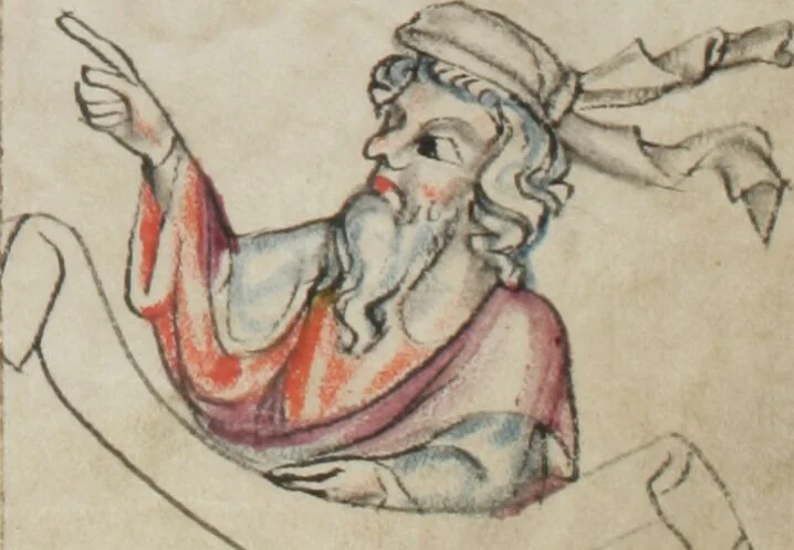 An illustration from Klosterneuburger Evangelienwerk, 1340, leaf 497