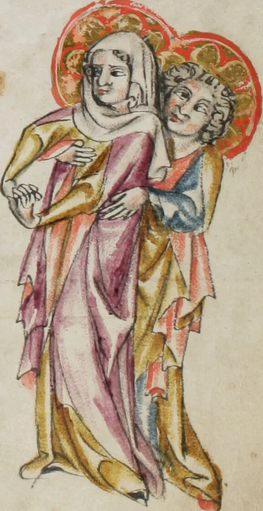 An illustration from Klosterneuburger Evangelienwerk, 1340, leaf 499
