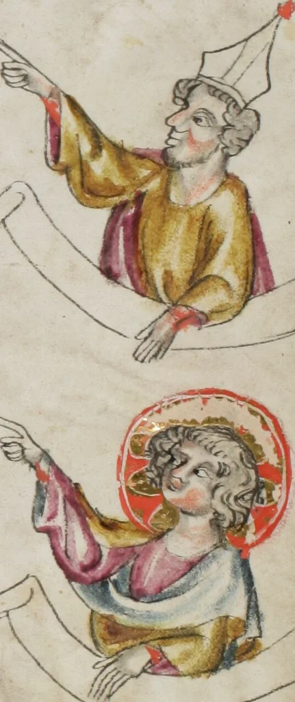 An illustration from Klosterneuburger Evangelienwerk, 1340, leaf 501