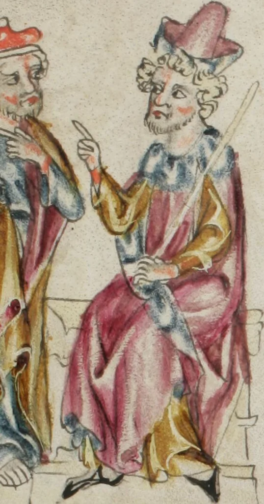 An illustration from Klosterneuburger Evangelienwerk, 1340, leaf 508