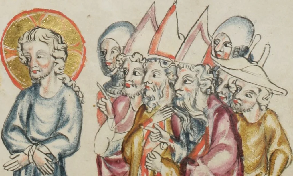 An illustration from Klosterneuburger Evangelienwerk, 1340, leaf 509
