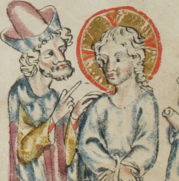 An illustration from Klosterneuburger Evangelienwerk, 1340, leaf 509