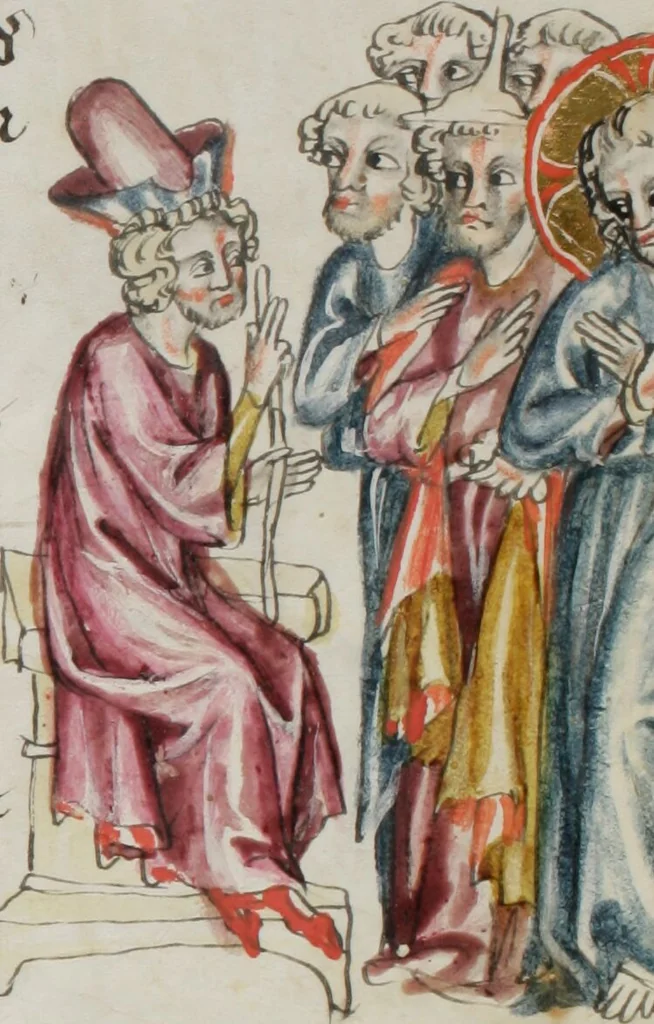 An illustration from Klosterneuburger Evangelienwerk, 1340, leaf 511