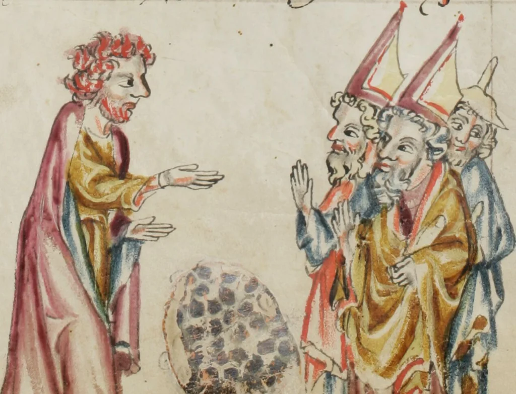 An illustration from Klosterneuburger Evangelienwerk, 1340, leaf 515