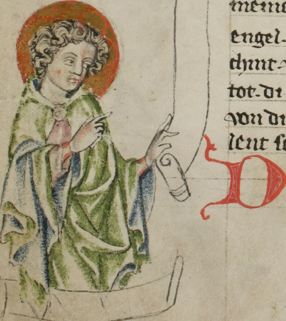 An illustration from Klosterneuburger Evangelienwerk, 1340, leaf 52