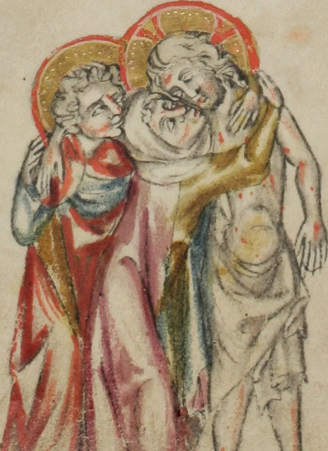 An illustration from Klosterneuburger Evangelienwerk, 1340, leaf 520