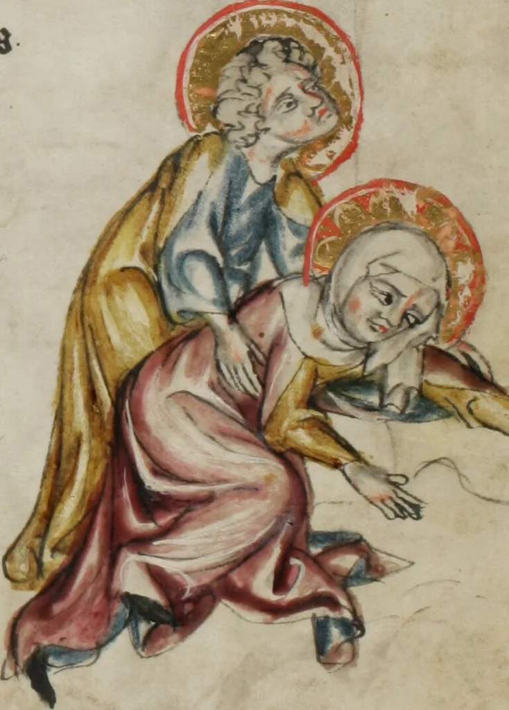 An illustration from Klosterneuburger Evangelienwerk, 1340, leaf 523