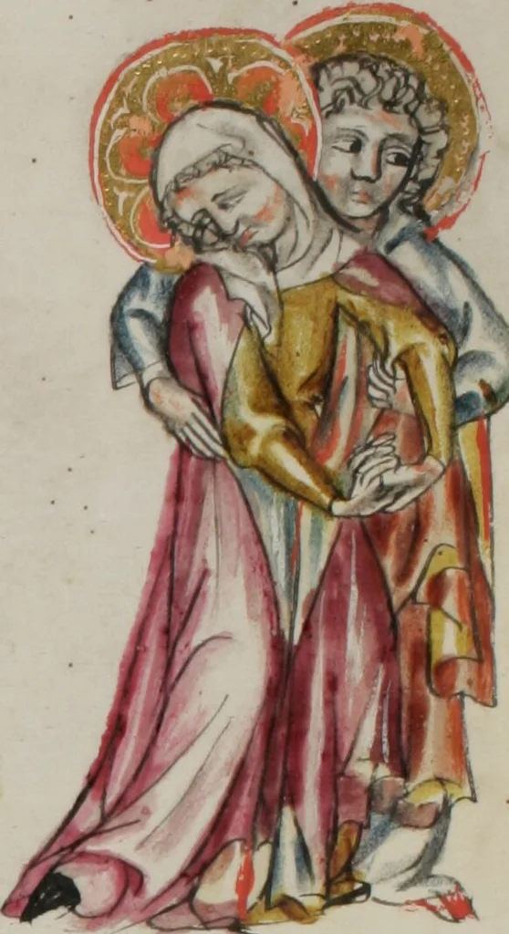 An illustration from Klosterneuburger Evangelienwerk, 1340, leaf 529