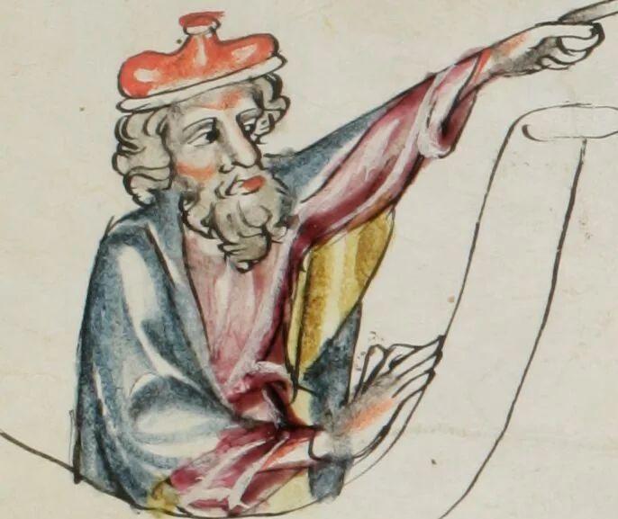 An illustration from Klosterneuburger Evangelienwerk, 1340, leaf 532