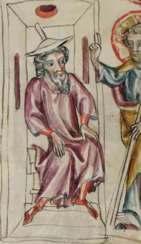 An illustration from Klosterneuburger Evangelienwerk, 1340, leaf 543