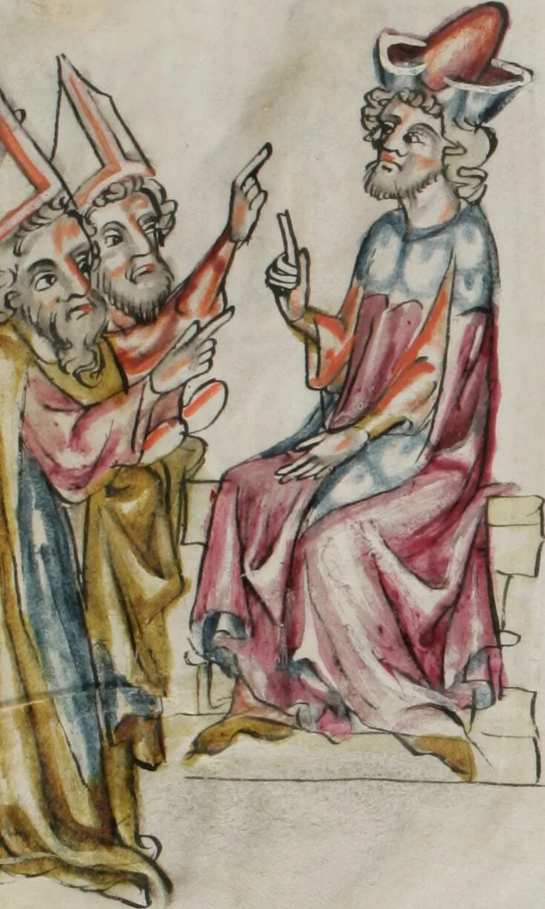 An illustration from Klosterneuburger Evangelienwerk, 1340, leaf 544