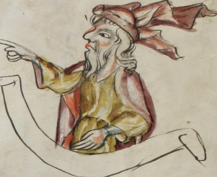 An illustration from Klosterneuburger Evangelienwerk, 1340, leaf 547
