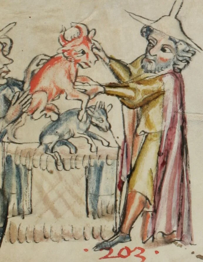 An illustration from Klosterneuburger Evangelienwerk, 1340, leaf 548