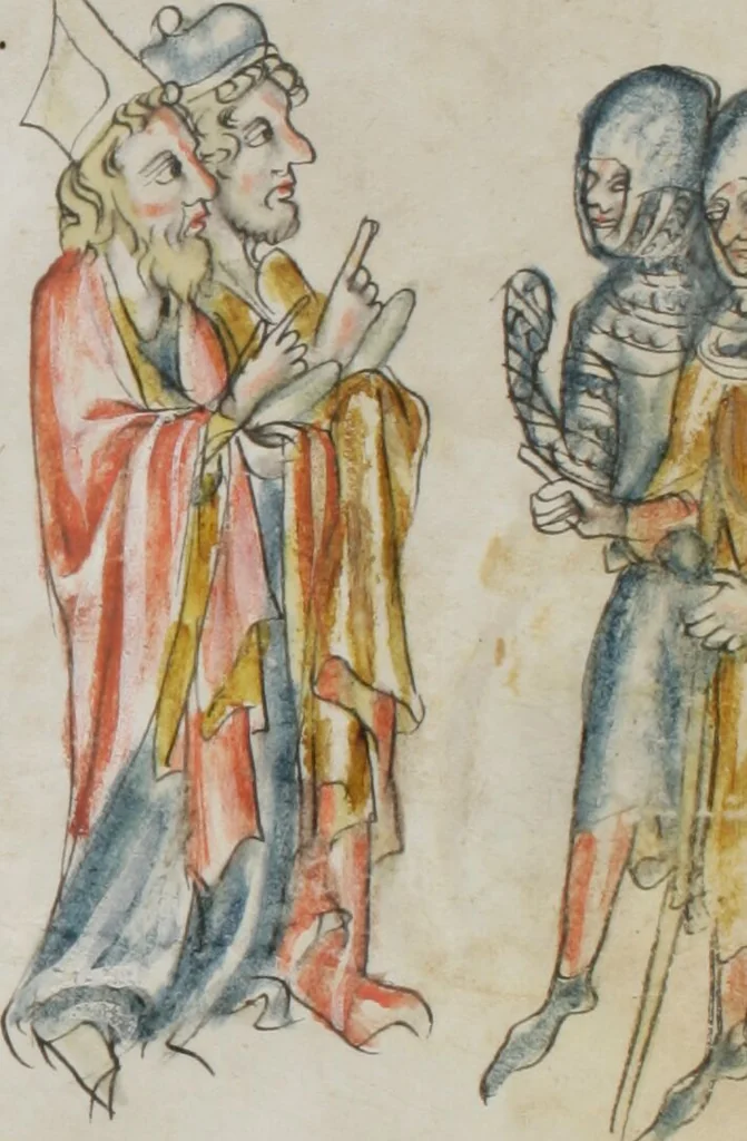 An illustration from Klosterneuburger Evangelienwerk, 1340, leaf 561