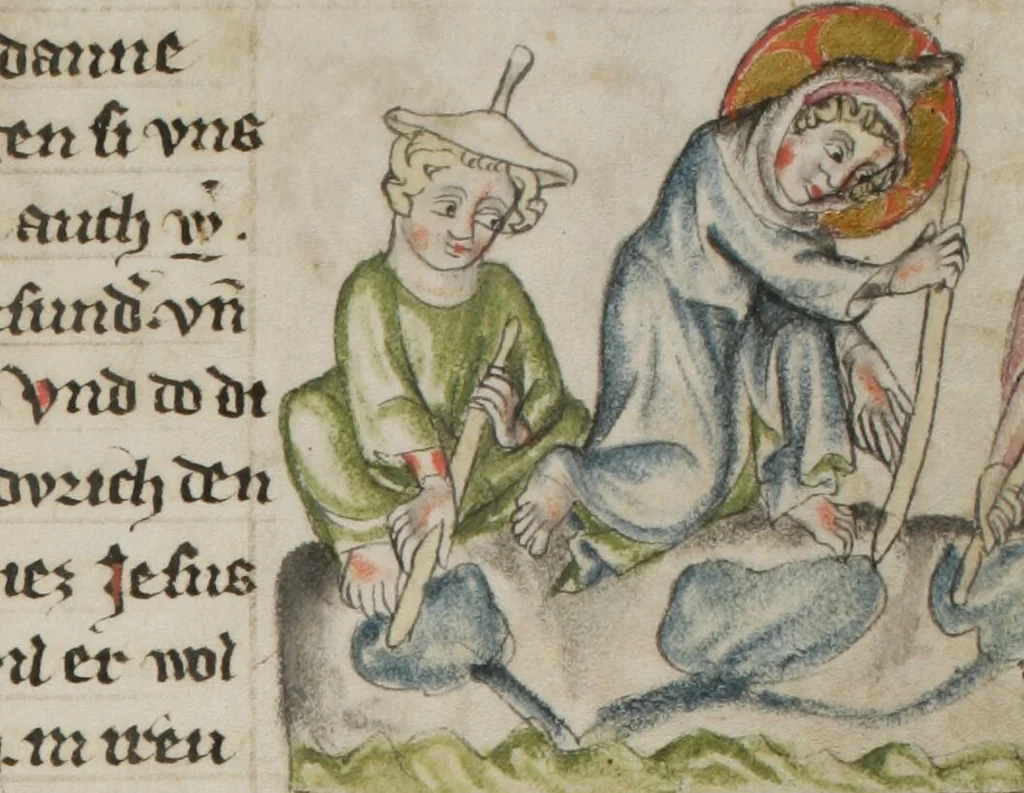 An illustration from Klosterneuburger Evangelienwerk, 1340, leaf 59