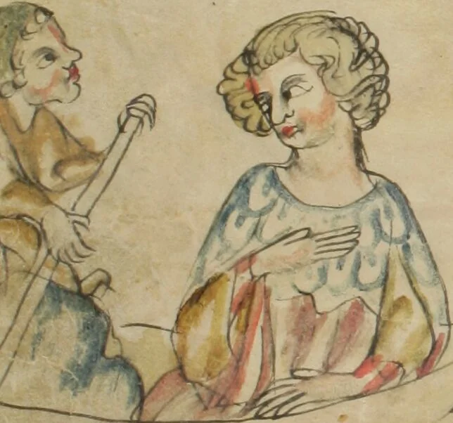 An illustration from Klosterneuburger Evangelienwerk, 1340, leaf 608