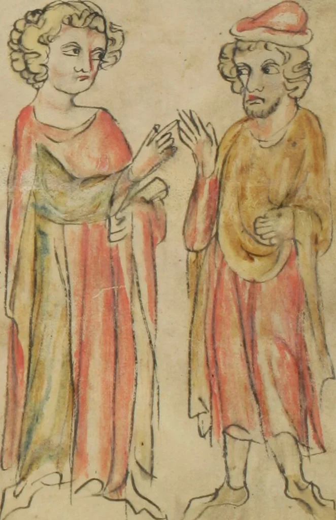 An illustration from Klosterneuburger Evangelienwerk, 1340, leaf 609