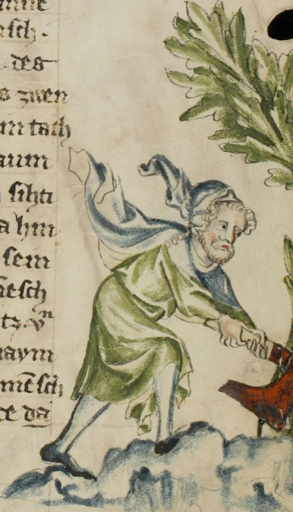 An illustration from Klosterneuburger Evangelienwerk, 1340, leaf 69