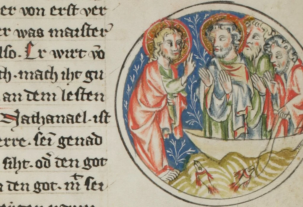 An illustration from Klosterneuburger Evangelienwerk, 1340, leaf 81