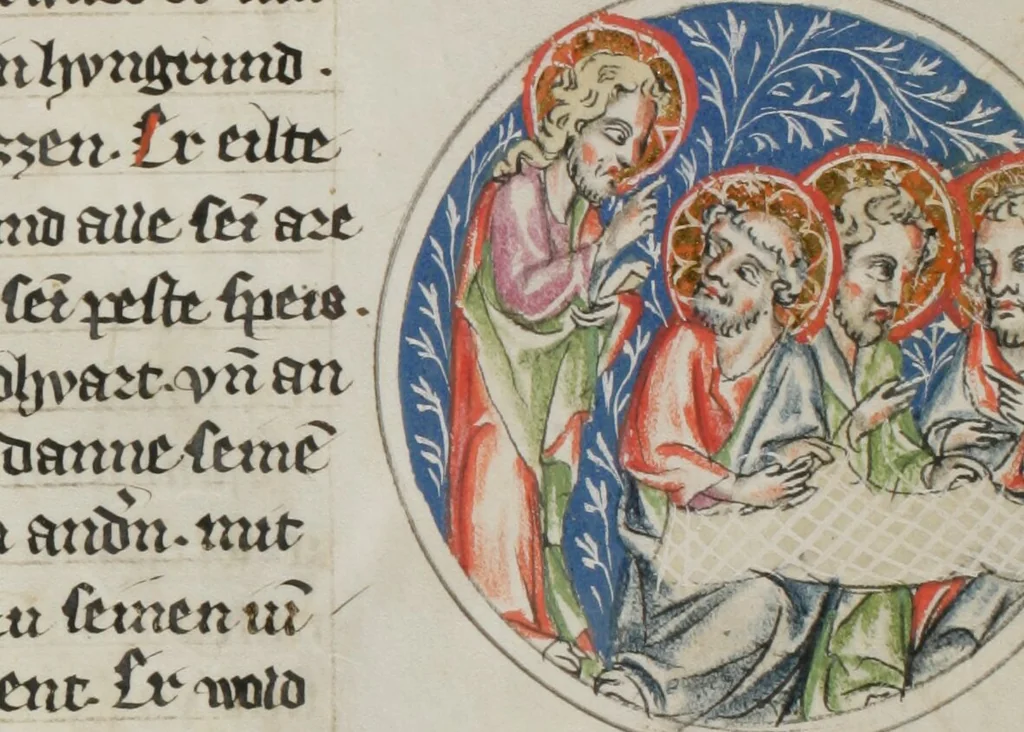 An illustration from Klosterneuburger Evangelienwerk, 1340, leaf 83