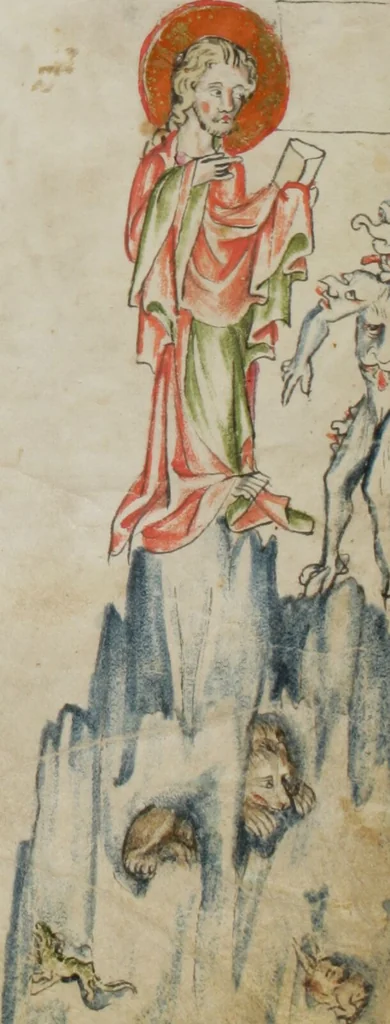 An illustration from Klosterneuburger Evangelienwerk, 1340, leaf 89