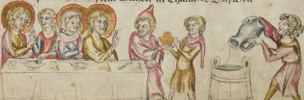 An illustration from Klosterneuburger Evangelienwerk, 1340, leaf 95