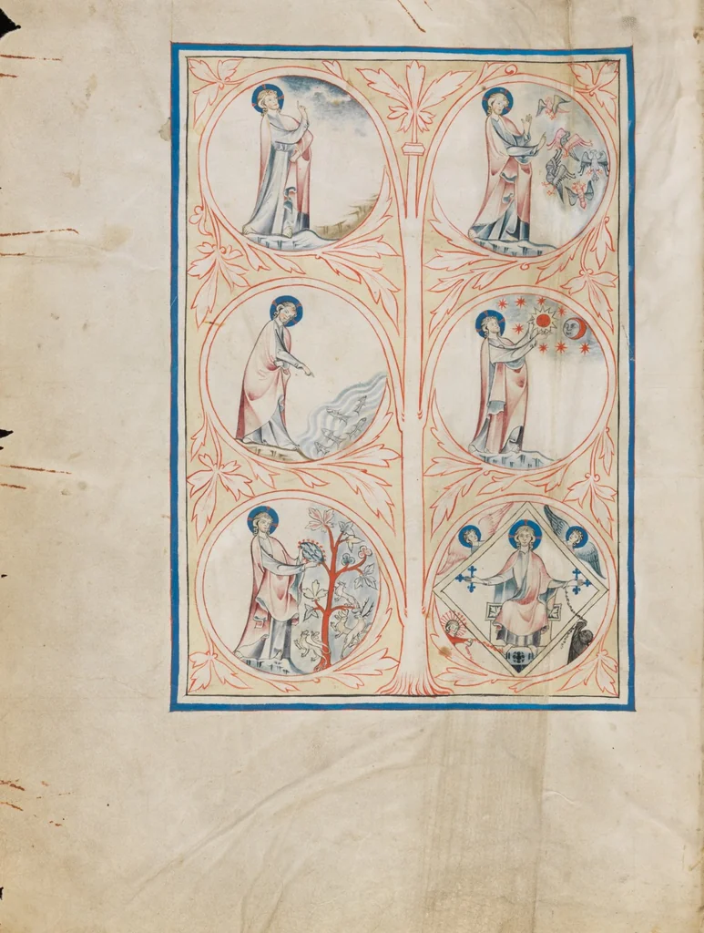 An illustration from Biblia sacra, 1350, leaf 4