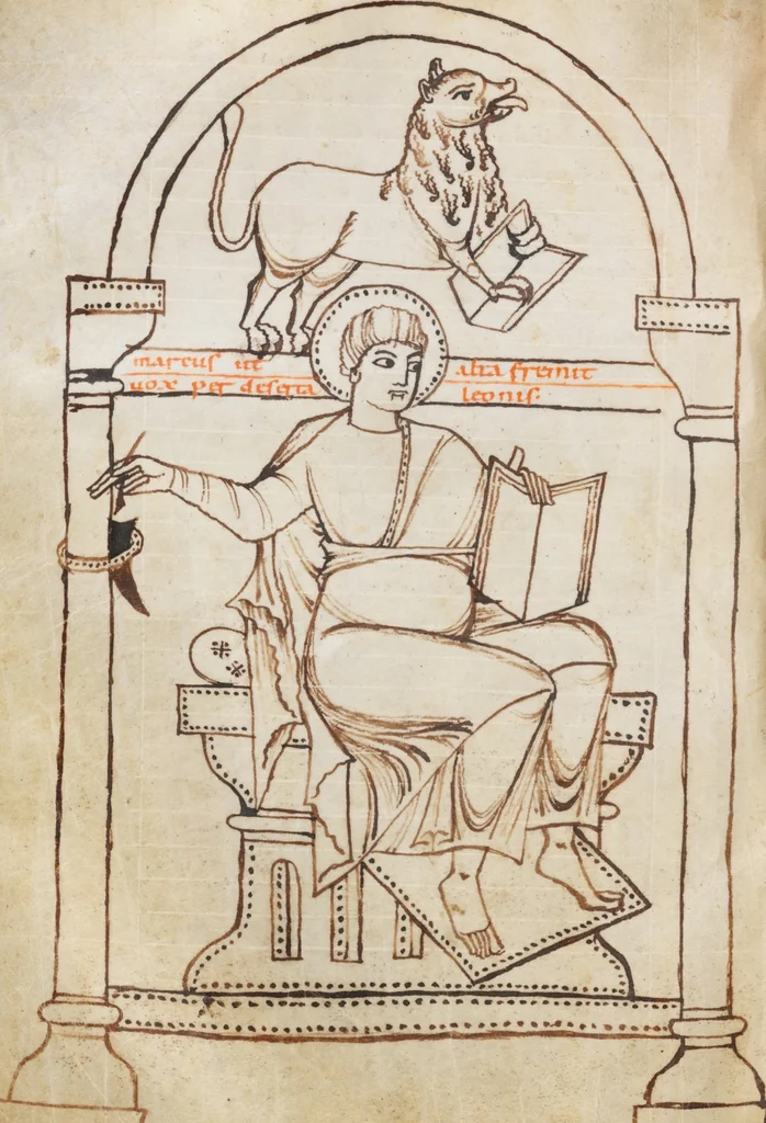 An illustration from Gospel Book, 950, leaf 130