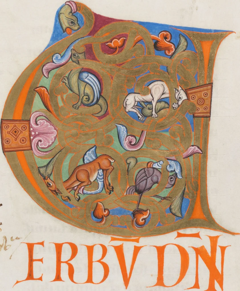 An illustration from Hieronymus, Expositio in 12 prophetas minores, pars prima, 1150, leaf 9
