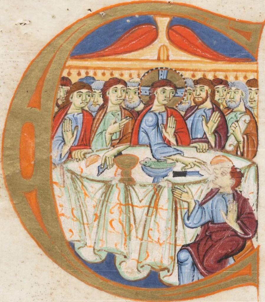 An illustration from Augustinus, In Johannis evangelium tractatus, 1080, leaf 342