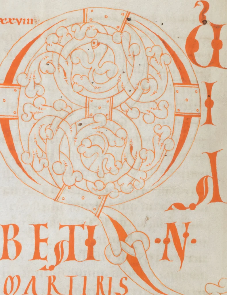 An illustration from Homiliae et Sermones Sanctorum Patrum, 1100, leaf 508