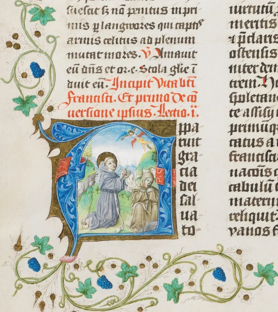 An illustration from Breviarium OFM (pars aestivalis), 1460, leaf 808