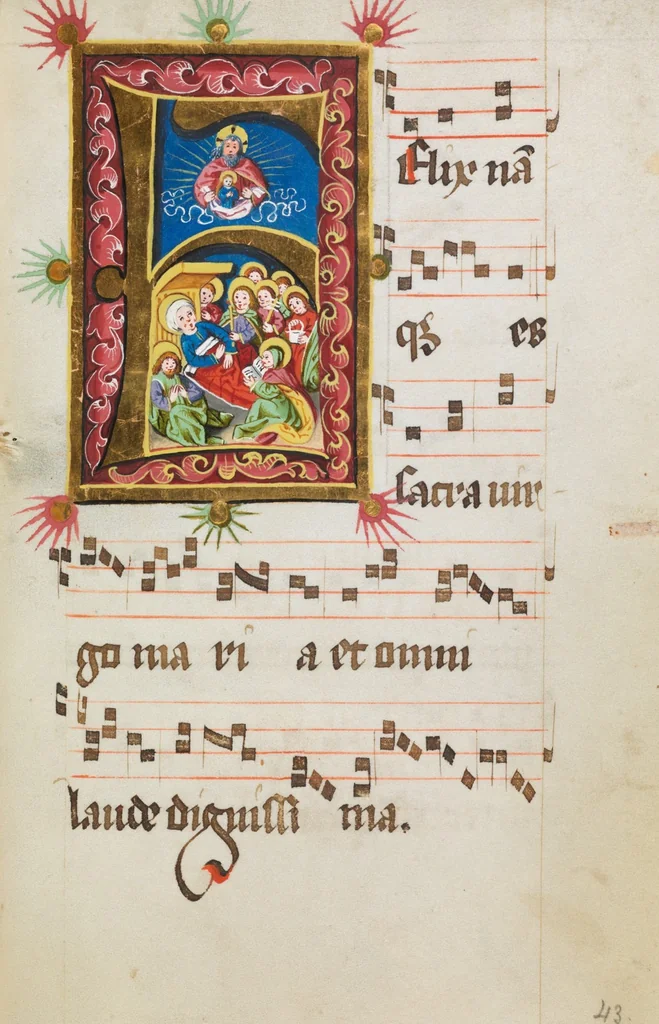 An illustration from Processional of Münsterlingen (TG), 1487, leaf 93