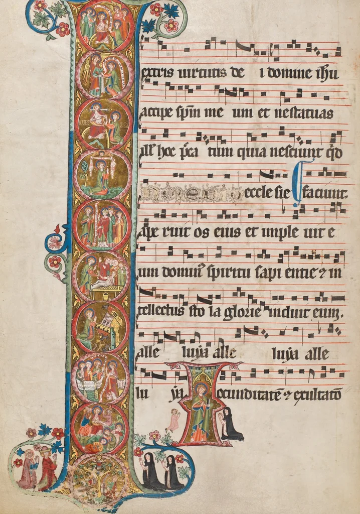An illustration from Gradual from St. Katharinental (Thurgau), 1312, leaf 318