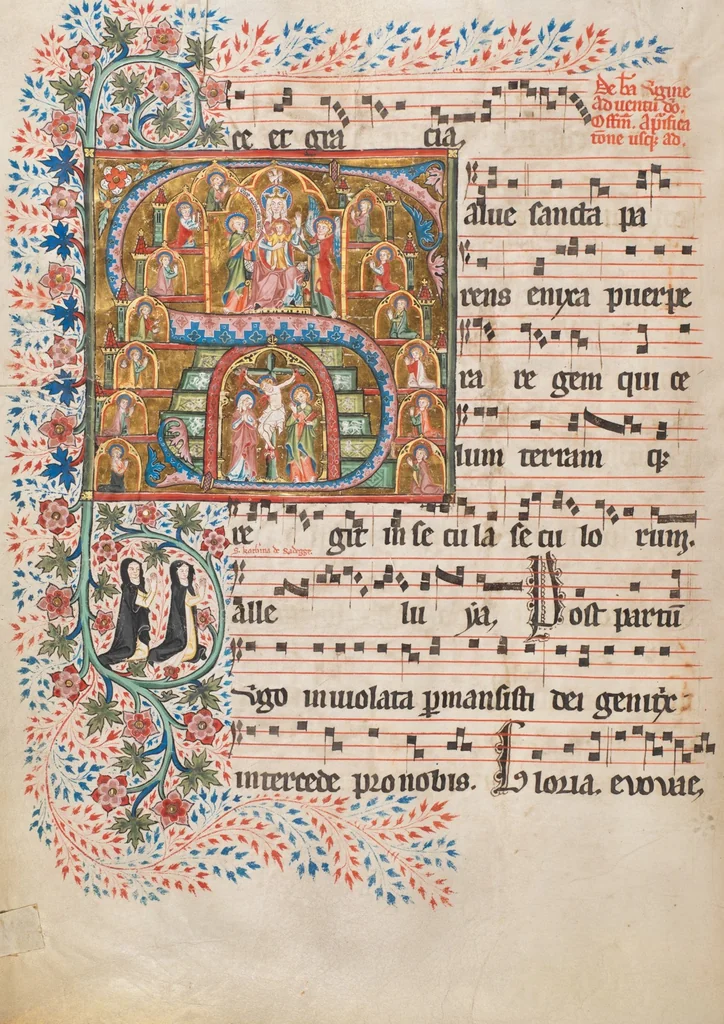 An illustration from Gradual from St. Katharinental (Thurgau), 1312, leaf 464